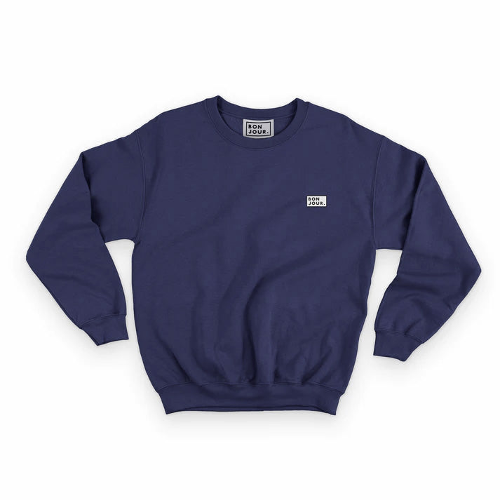 Bonjour.™ Le Crewneck Marine