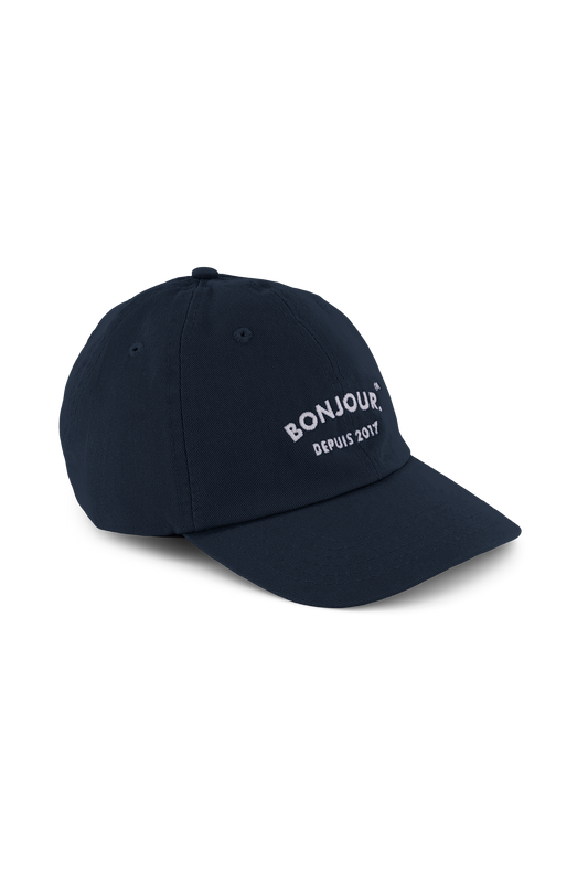 Bonjour.™ La Casquette Bleu Marine