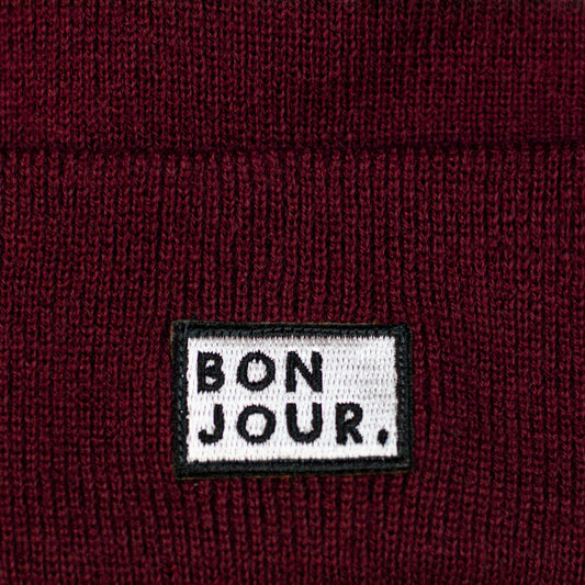 Bonjour.™ Le Bonnet Bordeaux
