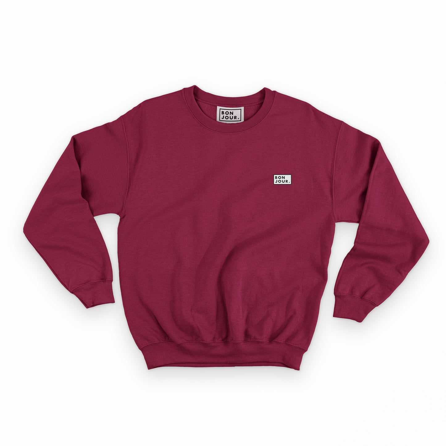 Bonjour.™ Le Crewneck Bordeaux