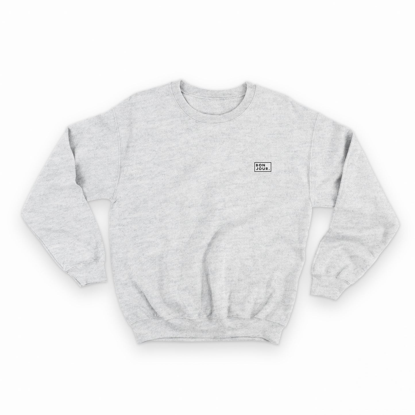 Bonjour.™ Le Crewneck Gris Chiné