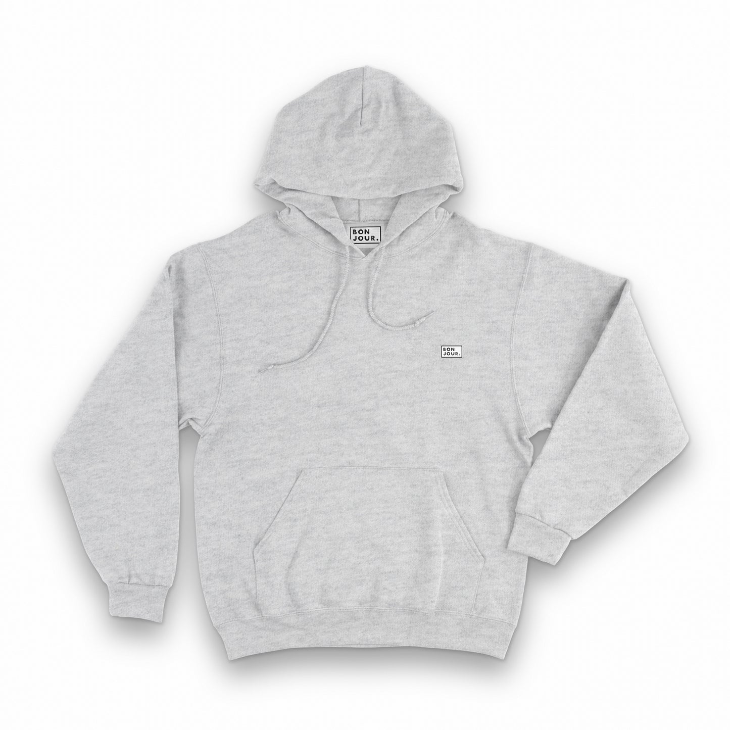 Bonjour.™ Le Hoodie Gris Chiné