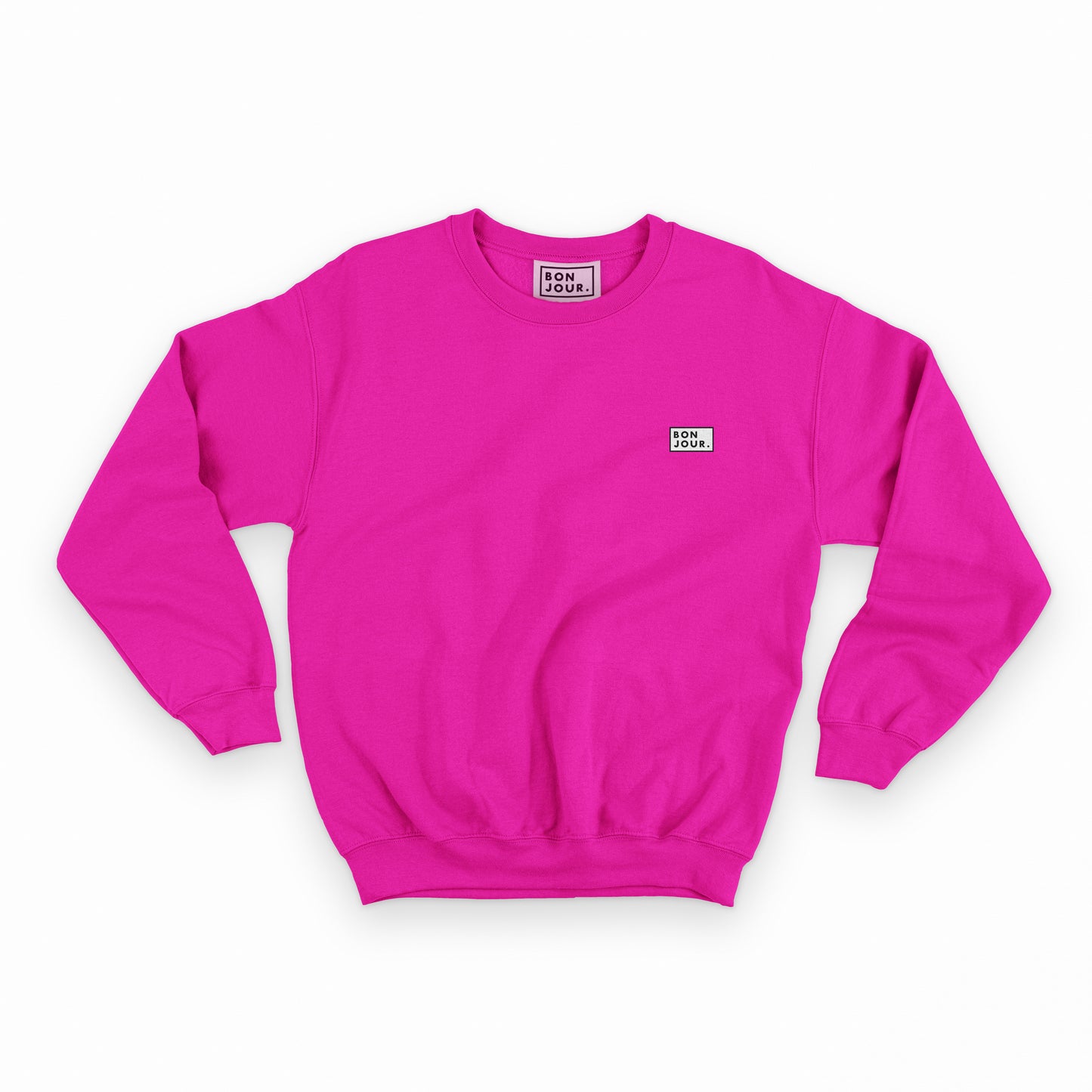 Bonjour.™ Le Crewneck Fuchsia