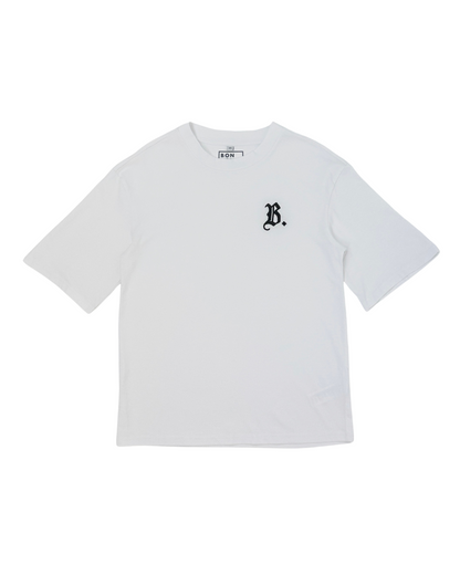 T-shirt Oversize Blanc - Noir B.
