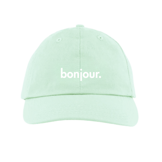 bonjour. La Casquette Menthe