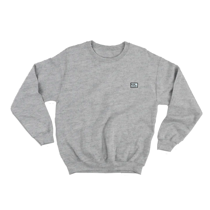 Bonjour.™ Le Crewneck Gris souris