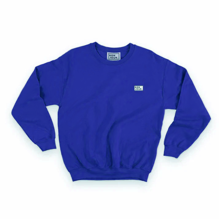 Bonjour.™ Le Crewneck Cobalt