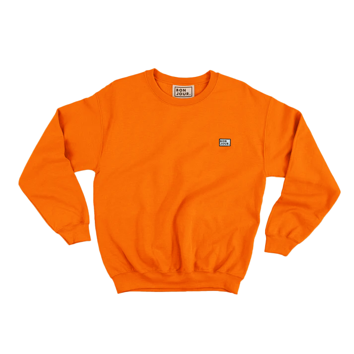 Bonjour.™ Le Crewneck Mandarine