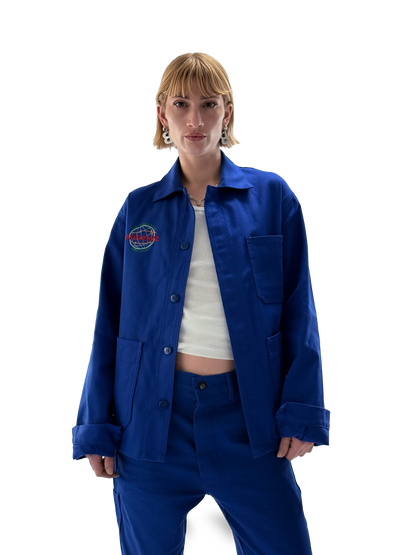 Bonjour.™ Veste de travail bleue