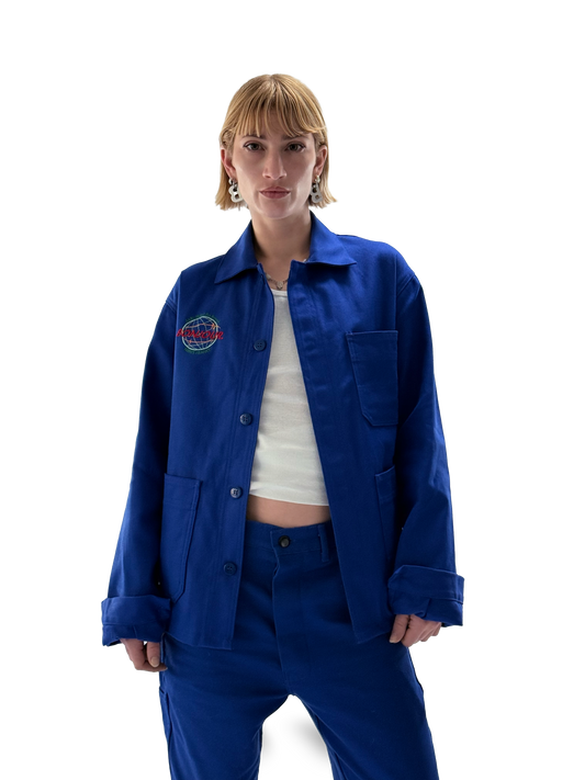 Bonjour.™ Veste de travail bleue