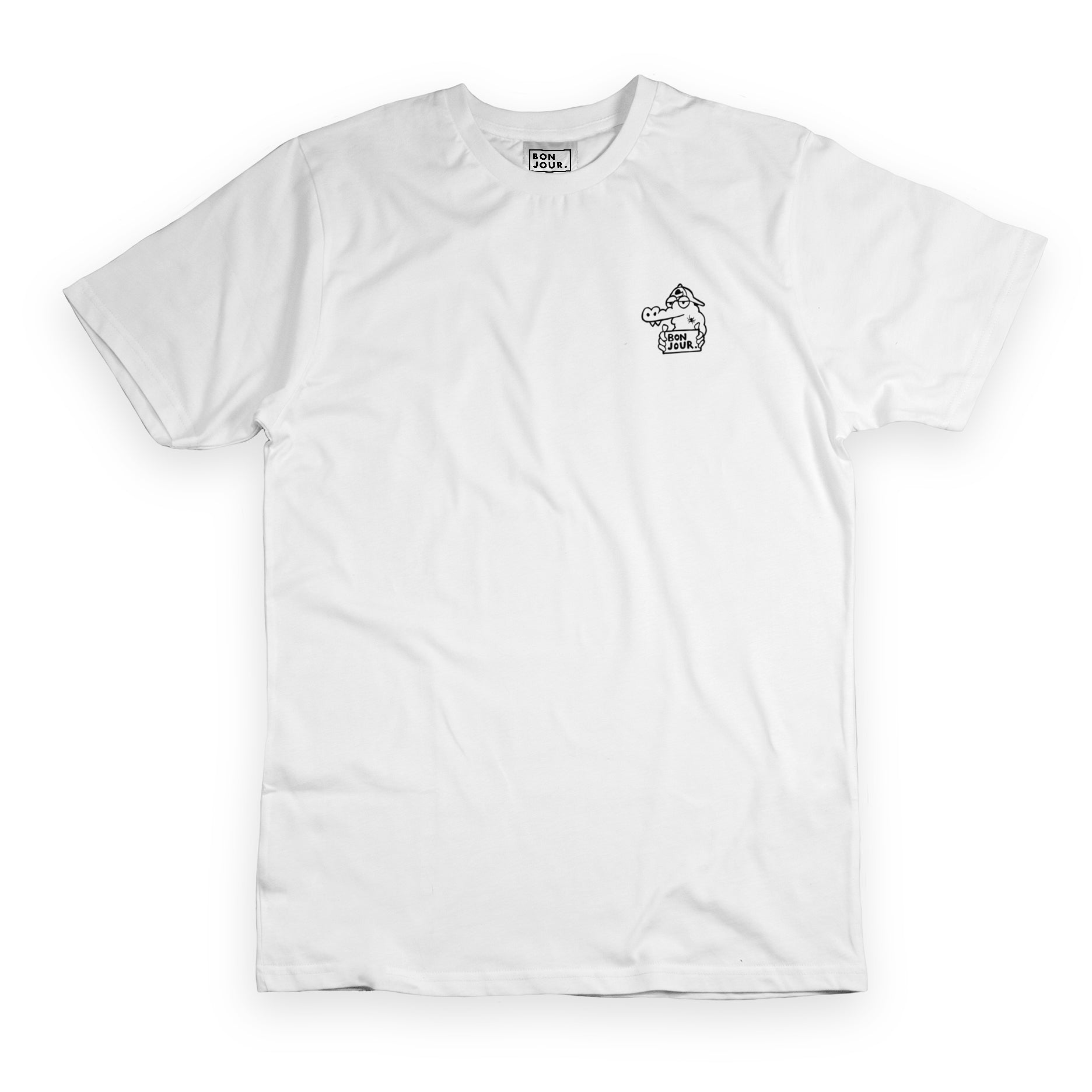 Bonjour.™ Le Tee-Shirt Croco Blanc