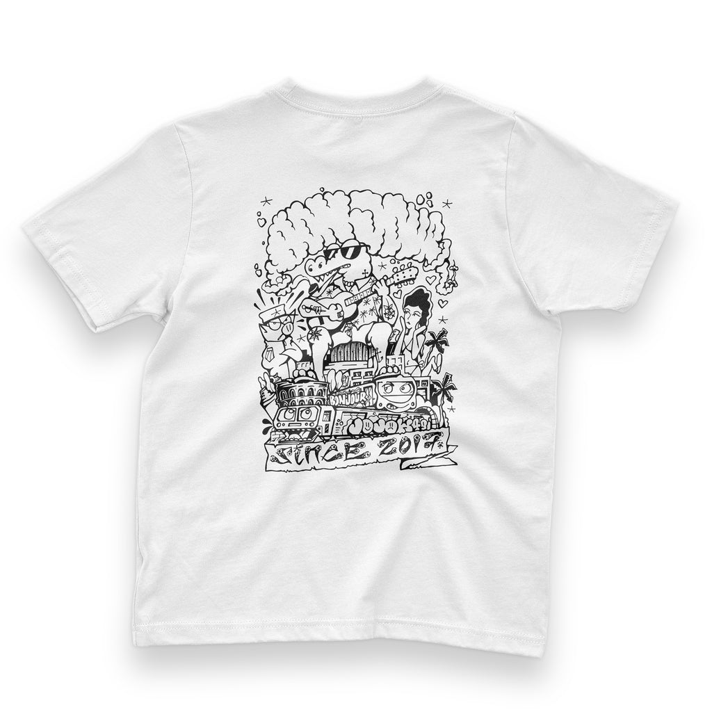Bonjour.™ Le Tee-Shirt Croco Blanc